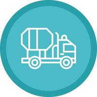 Cement Truck Vector Icon Design