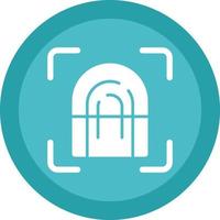 Fingerprint Scan Vector Icon Design