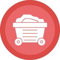 Mining Cart Vector Icon Design