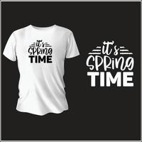 spring typography t-shirt design with vector