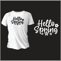 primavera tipografía camiseta diseño con vector