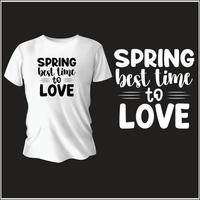 spring typography t-shirt design with vector