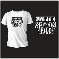 spring typography t-shirt design with vector