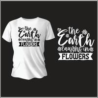 spring typography t-shirt design with vector