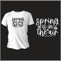 spring typography t-shirt design with vector