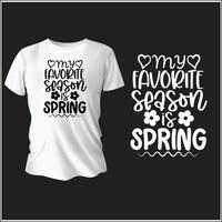 primavera tipografía camiseta diseño con vector