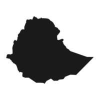 Highly detailed Ethiopia with borders isolated on background vector