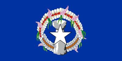 Northern Mariana Islands flag simple illustration for independence day or election vector