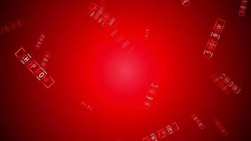 Loop shop now red text on red abstract background video