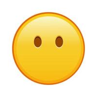 Face without mouth Large size of yellow emoji smile vector