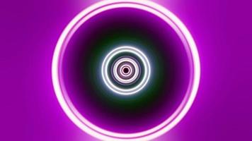 Loop center radial blue glow pink laser ring tunnel video