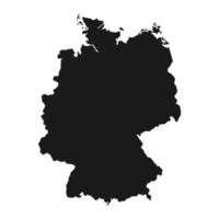 Mapa de Alemania muy detallado con bordes aislados en segundo plano. vector