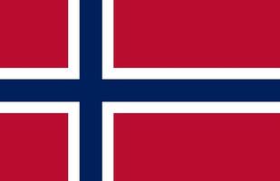 Norway flag simple illustration for independence day or election vector