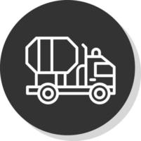 Cement Truck Vector Icon Design