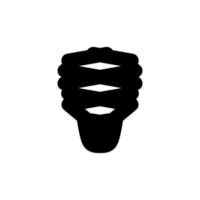 Bulb icon. Simple style creative idea startup poster background symbol. Bulb brand logo design element. Bulb t-shirt printing. vector for sticker.