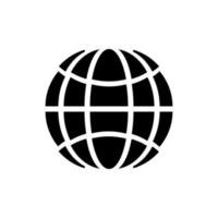 botón de idioma icono de globo. símbolo de fondo del cartel del curso de idioma de estilo simple. elemento de diseño del logotipo de la marca Globe. impresión de camisetas de globo. vector para pegatina.