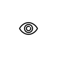 Watch eye icon. Simple style social media poster background symbol. Watch eye brand logo design element. Watch eye t-shirt printing. vector for sticker.