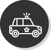 diseño de icono de vector de coche de policía