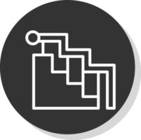 diseño de icono de vector de escaleras