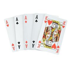 Poker playing cards. gambling and betting concept photo