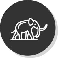 diseño de icono de vector de mamut