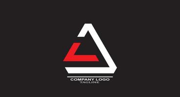 Al or la logo design in triangle shape vector