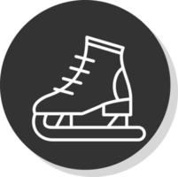 diseño de icono de vector de patinaje sobre hielo