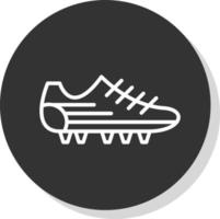 diseño de icono de vector de zapatos de fútbol