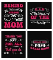 Vector mothers day typography lettering quotes designs bundle for tshirt