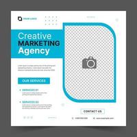 Creative digital marketing agency post banner, marketing social media post banner. business marketing banner. digital marketing banner. vector