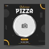 súper delicioso rápido comida social medios de comunicación enviar modelo. sano y sabroso comida bandera, volantes o póster diseño para en línea negocio márketing y promoción. restaurante oferta menú diseño. vector