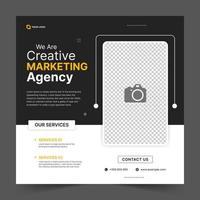 Creative digital marketing agency post banner, marketing social media banner. business marketing post banner. digital marketing banner. vector