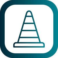 Traffic Cone Vector Icon Design