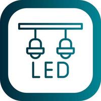 Led Lamp Vector Icon Design