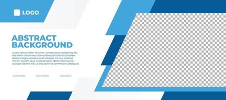 Abstract background vector, horizontal banner with blue and white color scheme, tempalate design for business or medical company vector