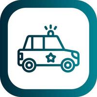 Police Car Vector Icon Design