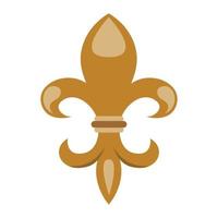 French fleur de lis lily flower vector illustration isolated graphic