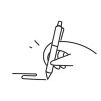 hand drawn doodle hand using pen illustration vector