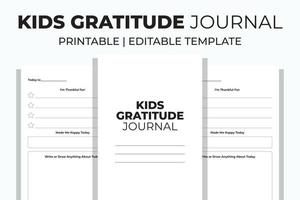 kids gratitude journal vector