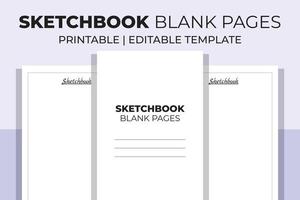 Sketchbook Blank Pages vector