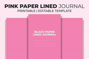 Pink Paper Lined Journal vector