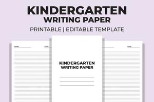 Kindergarten Writing Paper vector
