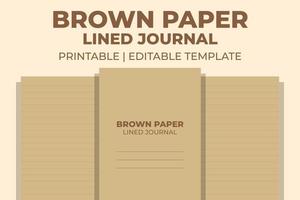 Brown Paper Lined Journal vector