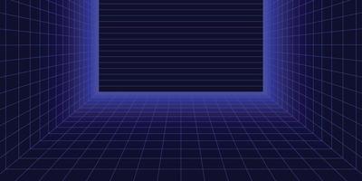 Grid retro futuristic for background vector