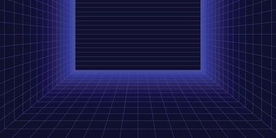 Grid retro futuristic for background vector