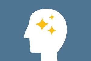 people head with star sign vector