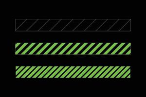 Set of green border shape for futuristic design element vector