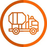 Cement Truck Vector Icon Design