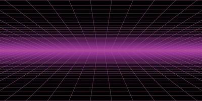 Perspective of the endless passage in retro 80s style for background design vector