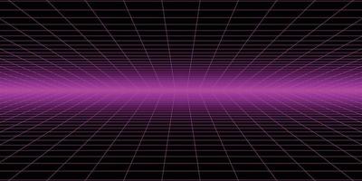 Perspective of the endless passage in retro 80s style for background design vector